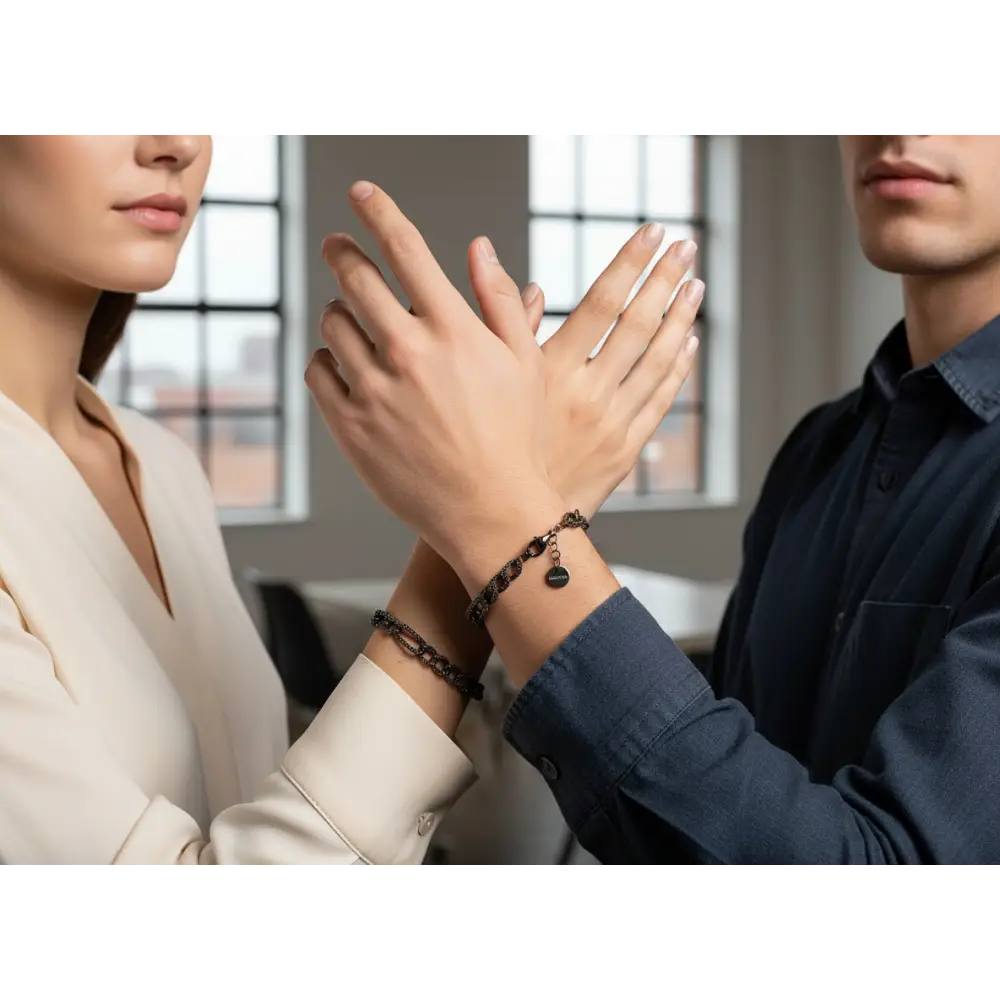 Bracciale argento, rutenio e zirconi neri WE ARE di COMETE UBR 1289|bonini-gioielli