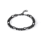 Bracciale argento, rutenio e zirconi neri WE ARE di COMETE UBR 1289|bonini-gioielli