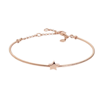 Bracciale Argento Stella Comete in oro rosa con charm a stella flessibile