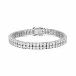 bracciale argento tennis doppio zirconi COMETE BRA 264|bonin9i-gioielli