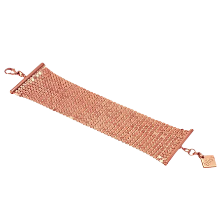 Bracciale BLISS in ottone rosé Frozen 2005081 con maglia a rete rosa oro