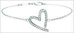 Bracciale acciaio donna cuore zirconi CALVIN KLEIN con cristalli brillanti argentati