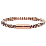 Bracciale Calvinklein rosa oro a maglia con chiusura magnetica per donna