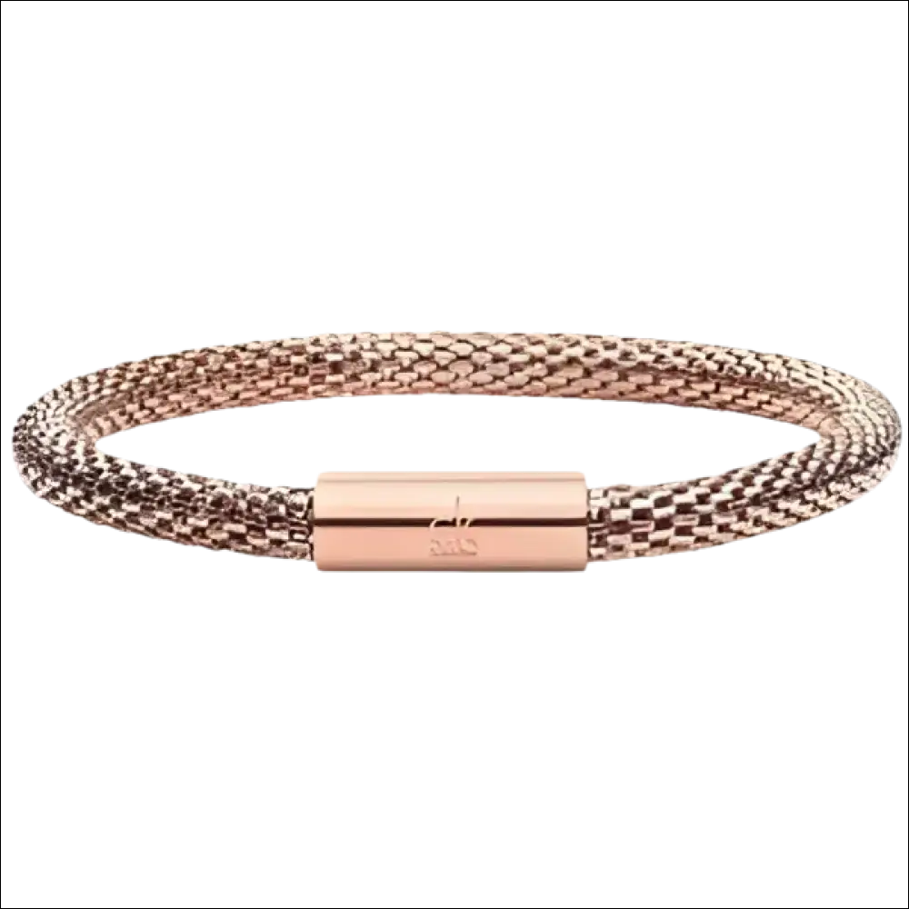Bracciale Calvinklein rosa oro a maglia con chiusura magnetica per donna