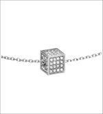 Collana a catena argento con pendente cubic con cristalli chiari Calvin Klein Rocking