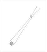 Bracciale CALVIN KLEIN Rocking in argento con ciondolo cube cristalli pavé