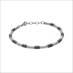 Bracciale uomo COMETE in ematite con catena in argento PVD District UBR 1017