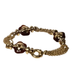 bracciale donna oro giallo 750/1000 e corniole UNOAERRE|bonini-gioielli