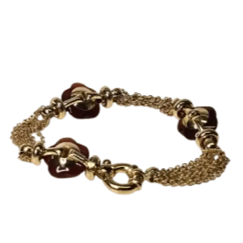 bracciale donna oro giallo 750/1000 e corniole UNOAERRE|bonini-gioielli