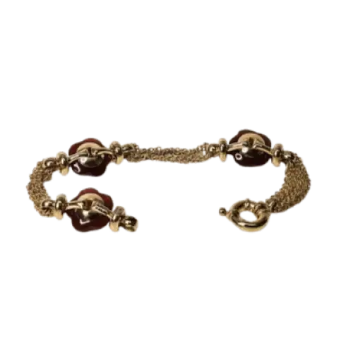 bracciale donna oro giallo 750/1000 e corniole UNOAERRE|bonini-gioielli