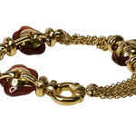 bracciale donna oro giallo 750/1000 e corniole UNOAERRE|bonini-gioielli