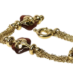 bracciale donna oro giallo 750/1000 e corniole UNOAERRE|bonini-gioielli