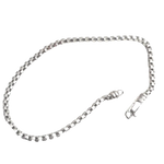 Bracciale Rockstar STELLA MILANO in oro bianco con catena argento e chiusura a moschettone