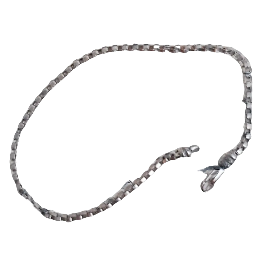 Collana a catena a scatola in argento con chiusura a moschettone di STELLA MILANO