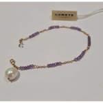 bracciale oro con ametiste e perla COMETE GIOIELLI BRP 148|bonini-gioielli