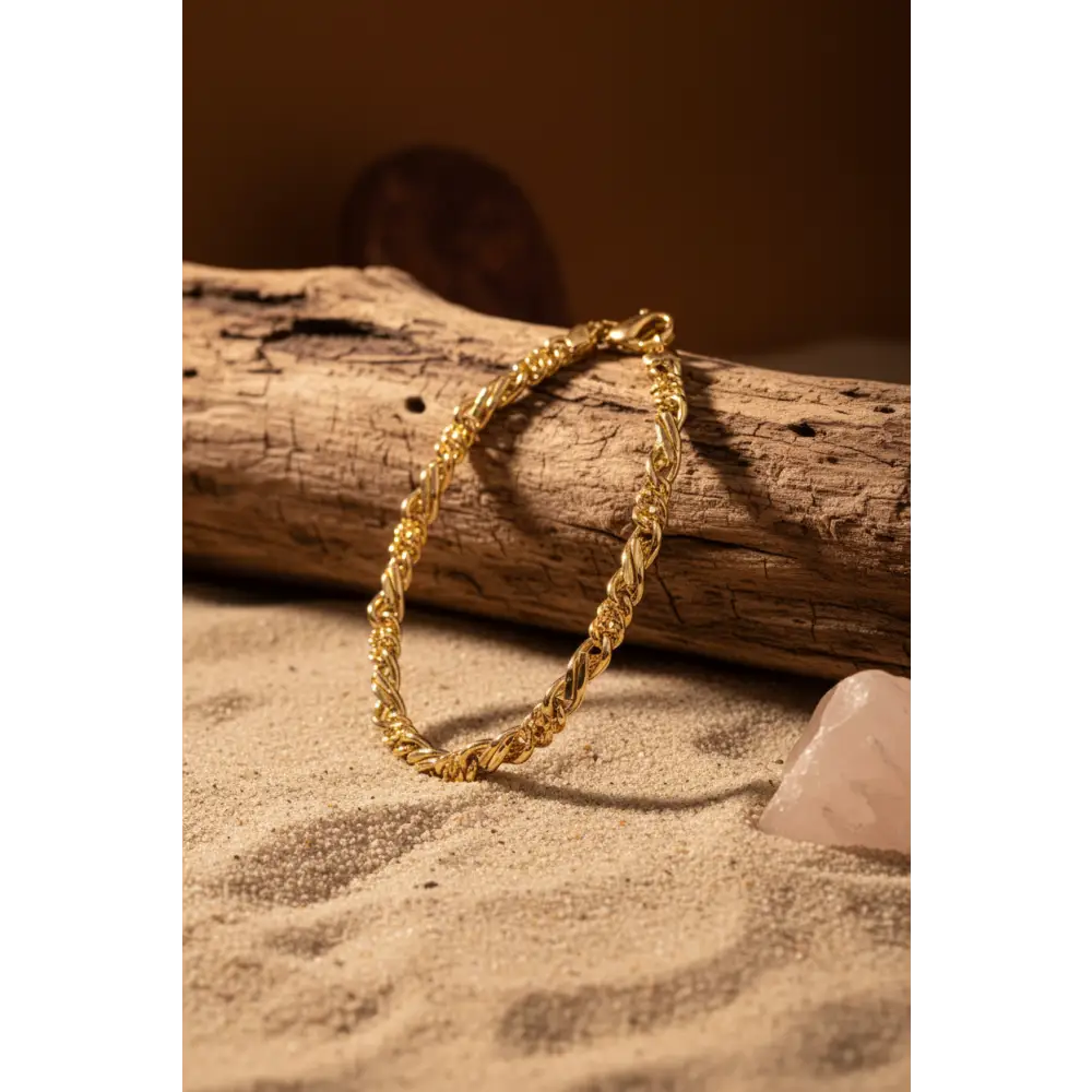 Bracciale oro giallo e bianco 750/1000 unisex|bonini-gioielli