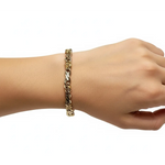 Bracciale oro giallo e bianco 750/1000 unisex|bnini-gioielli