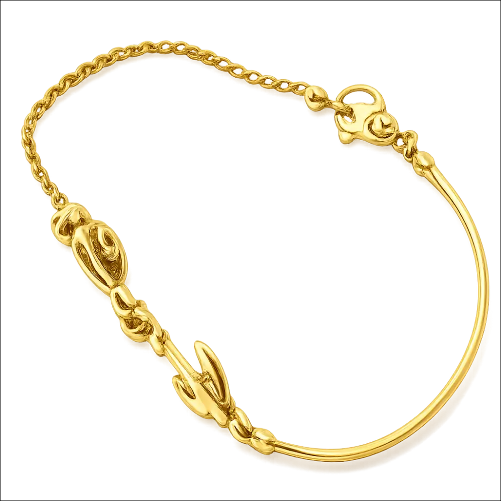 Bracciale Uomo Oro Giallo con Ancora UNOAERRE|bonini-gioielli