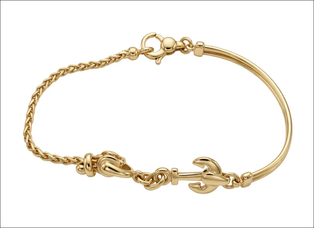 Bracciale Uomo Oro Giallo con Ancora UNOAERRE|bonini-gioielli