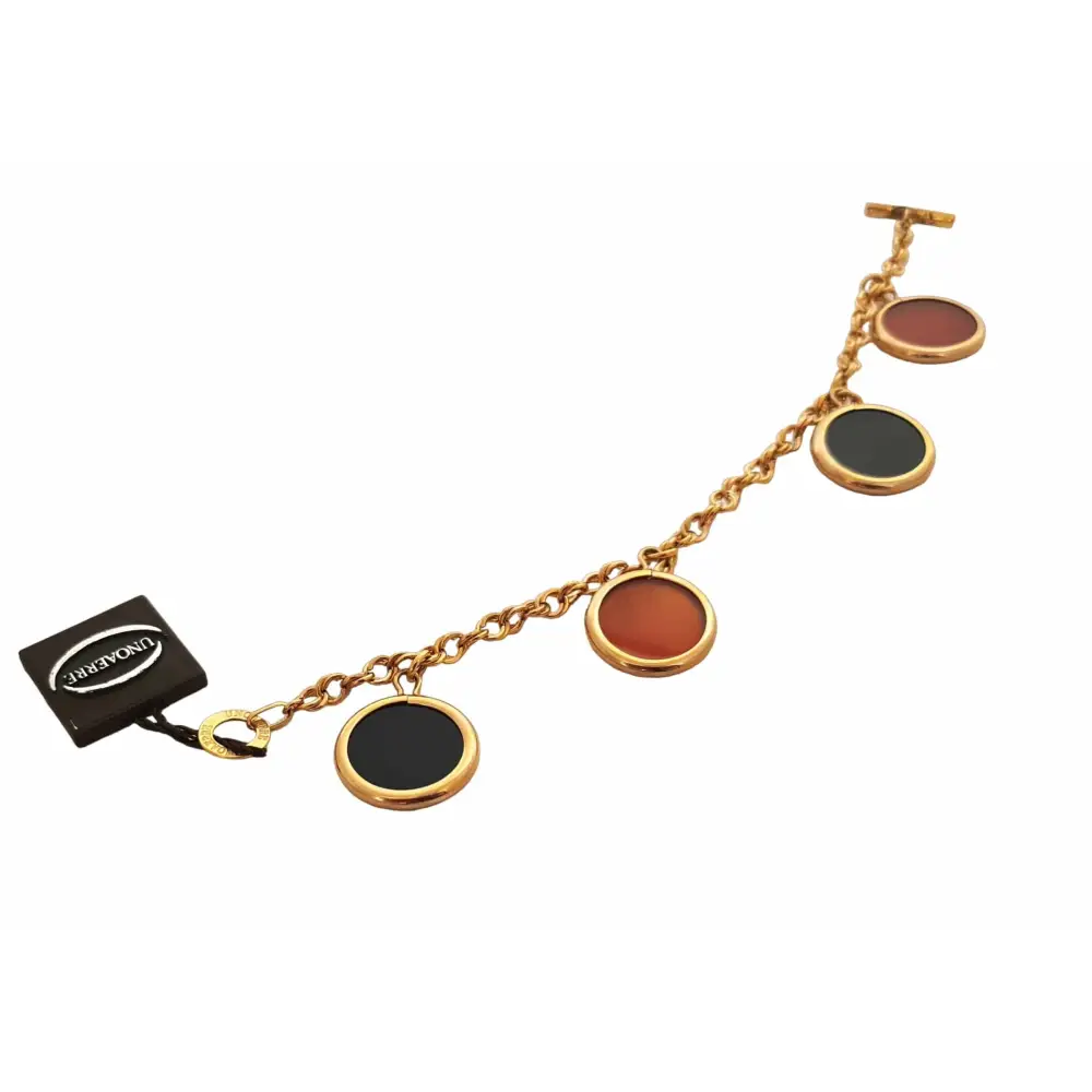 bracciale oro rosa ciondoli corniola e onice UNOAERRE|bonini-gioielli