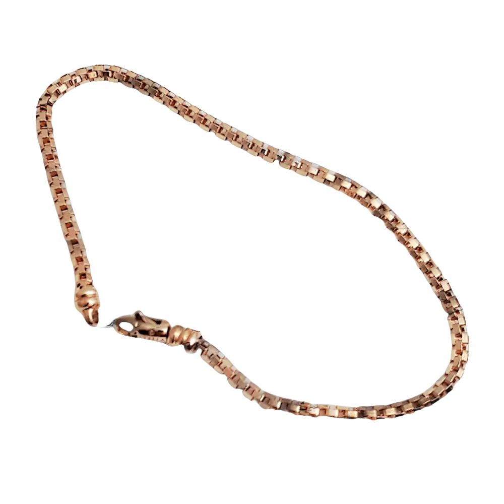 Collana a catena a box in oro rosa con chiusura a testa di serpente per Bracciale Oro Rosa Rockstar Glamour