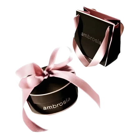 Scatole regalo nere con fiocchi rosa per Bracciale perle bianche chiusura oro ABP 001 AMBROSIA