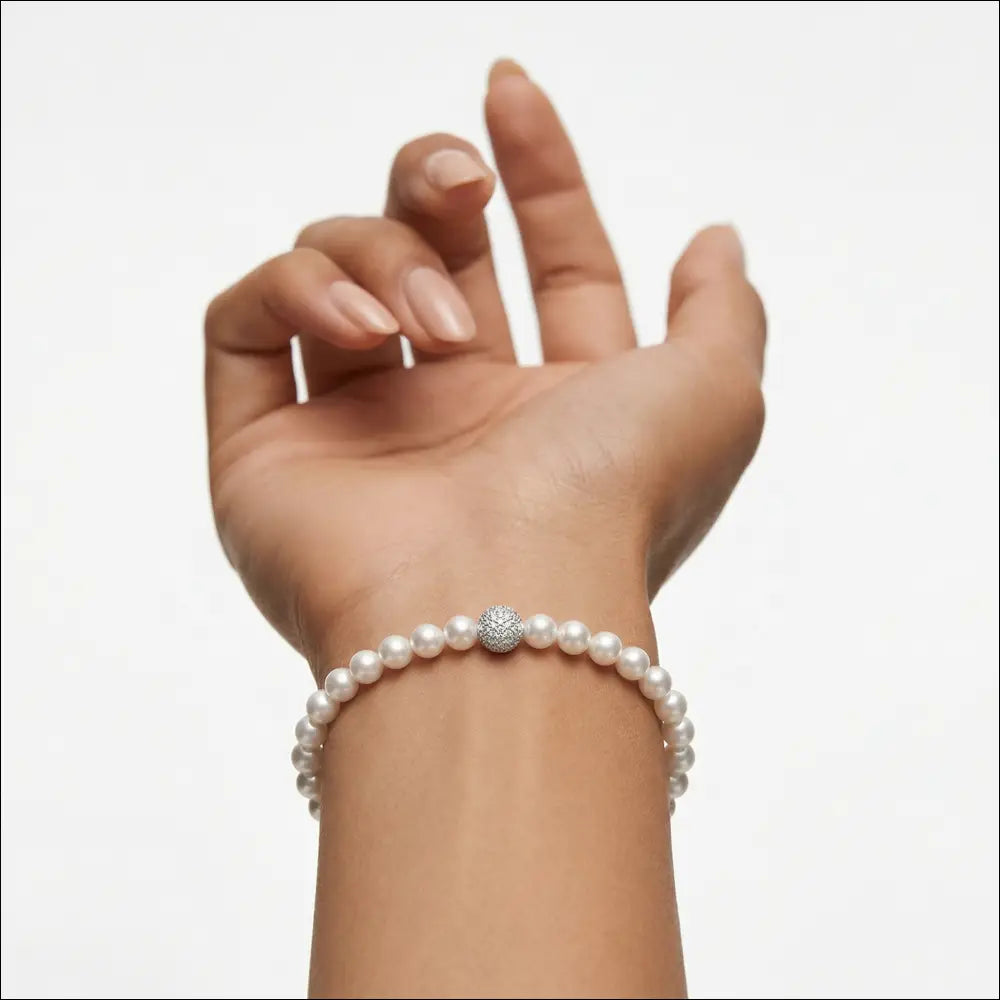 Bracciale perle COMETE dettaglio Oro Bianco BRQ 196B|bonini.gioielli