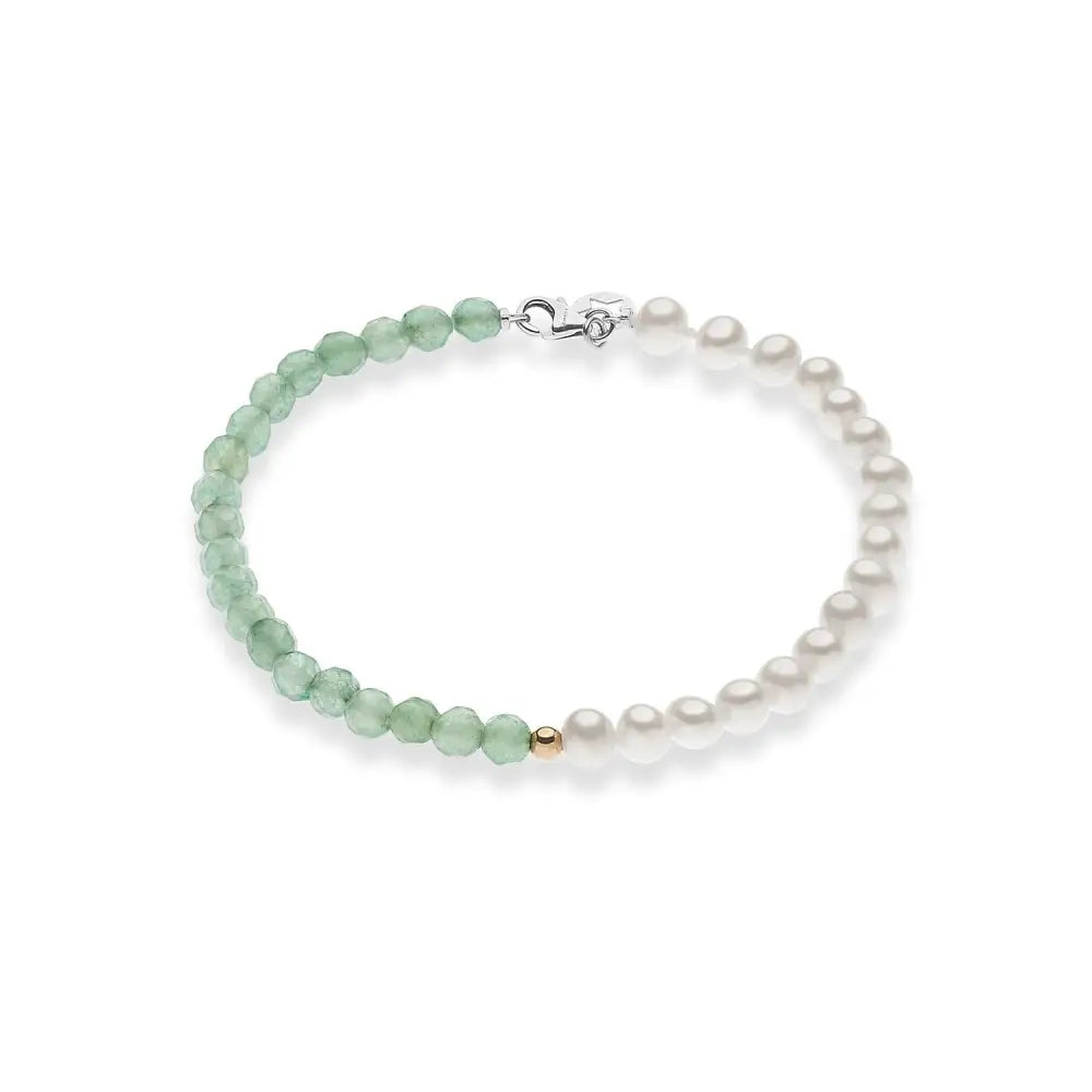 bracciale perle e avventurina BRQ 357 COMETE GIOIELLI|bonini-gioielli