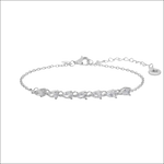 Bracciale Tennis Argento COMETE Goccie di Tennis BRA 232 con pietre a goccia e stella