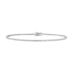 Bracciale Tennis Argento e Zirconi Comete con diamanti rotondi scintillanti