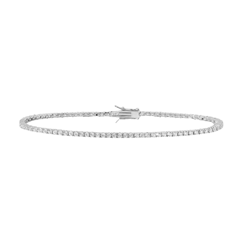Bracciale Tennis Argento e Zirconi Comete con diamanti rotondi scintillanti