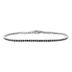 Bracciale Tennis Argento e Zirconi Neri Bliss con pietre nere e chiusura in argento