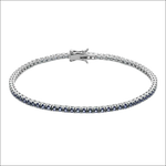 Bracciale tennis argento zirconi blu comete uomo con zaffiri blu