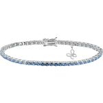 Bracciale Tennis COMETE Argento con Farfalla con pietre blu ombré e farfalla charm