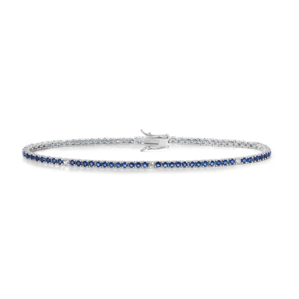 Bracciale tennis COMETE cristalli blu BRA 174 - Gioielleria Bonini