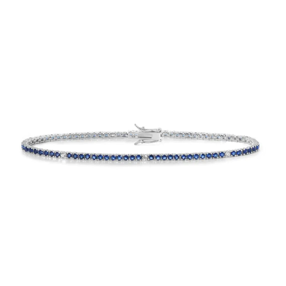 Bracciale tennis COMETE cristalli blu BRA 174 - Gioielleria Bonini