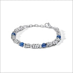 Bracciale Uomo acciaio e lapislazzuli blu COMETE|bonini-gioielli