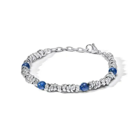 Bracciale Uomo acciaio e lapislazzuli blu COMETE|bonini-gioielli