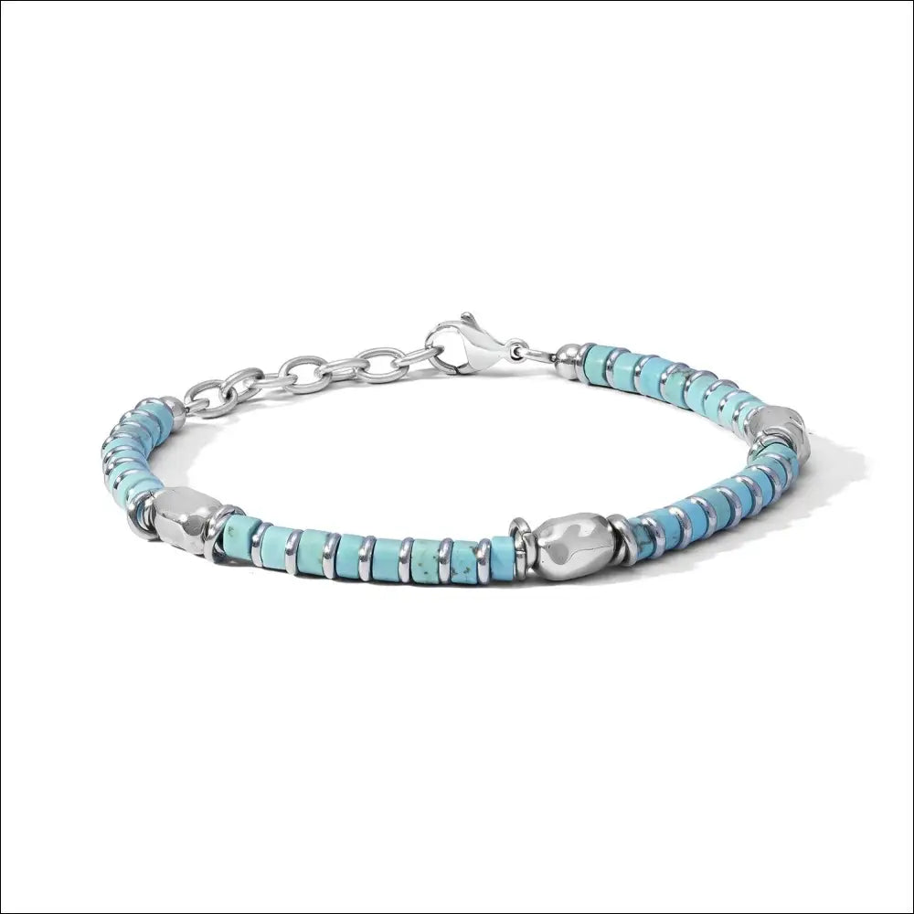 Bracciale Uomo Acciaio e Turchese District UBR 1212 COMETE|bonini-gioielli