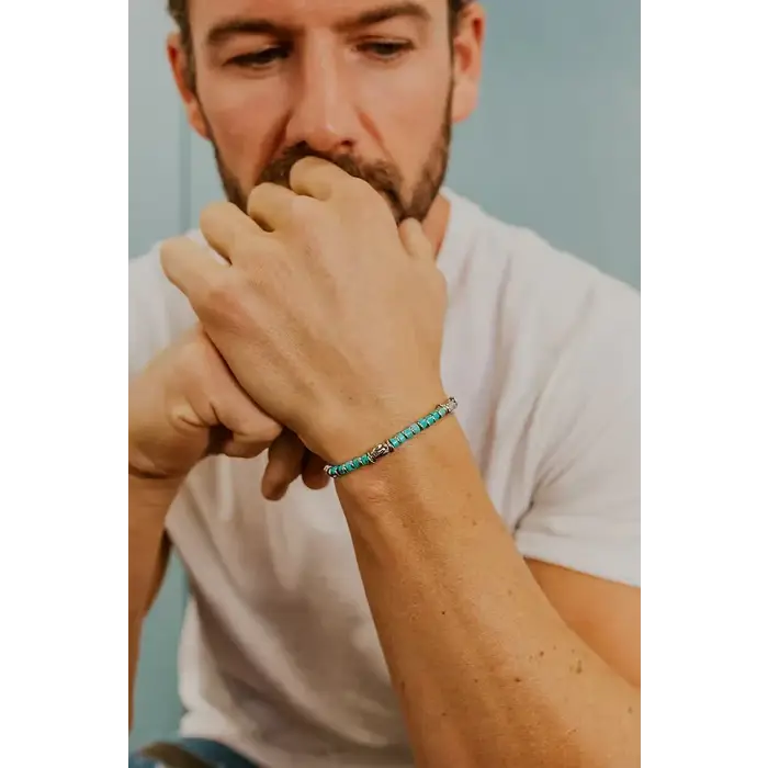 Bracciale Uomo Acciaio e Turchese District UBR 1212 COMETE|bonini-gioielli