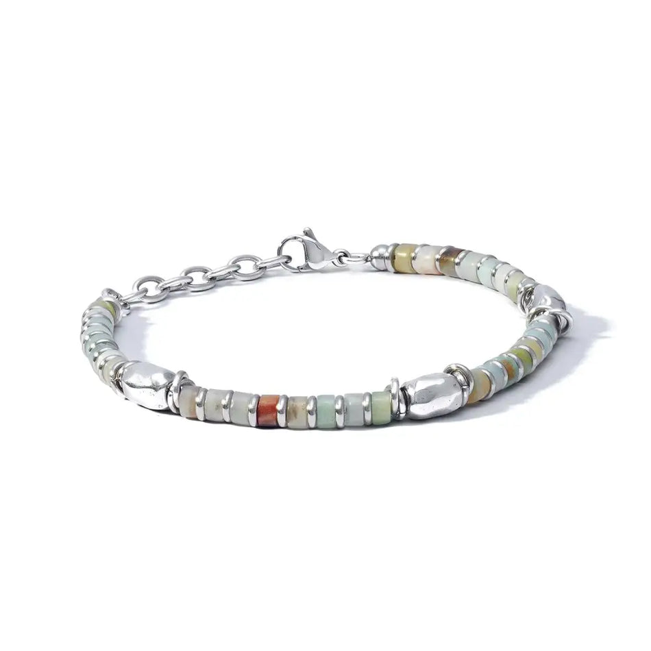 Bracciale uomo COMETE acciaio e Amazzonite UBR 1211 |bonini-gioielli