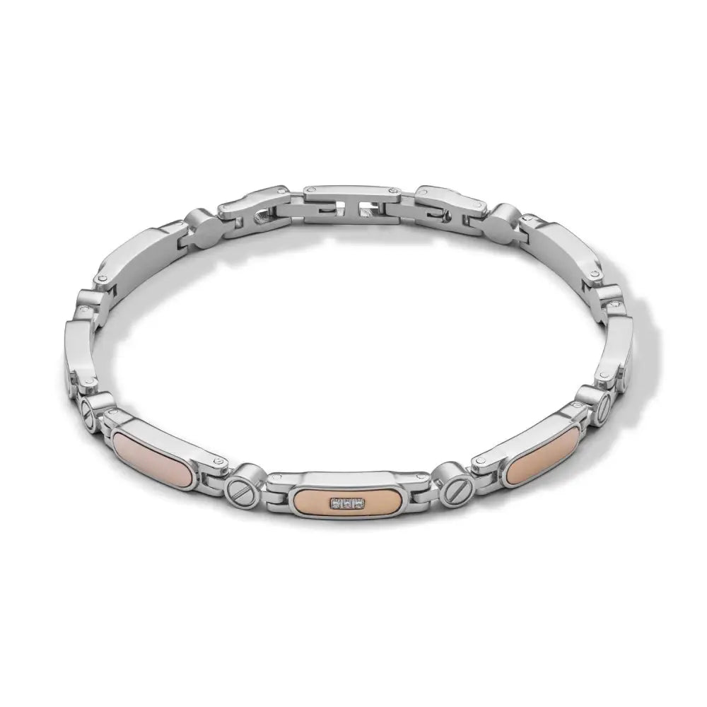 bracciale uomo comete acciaio e diamanti Elegant UBR 1009|bonini-gioielli