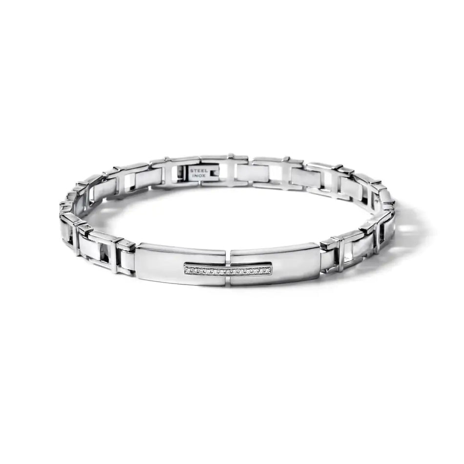 Bracciale uomo COMETE acciaio e diamanti Senior UBR 366 - bracciale