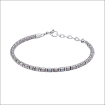 Bracciale Uomo Comete Mineral in acciaio ed ematite silver-toned