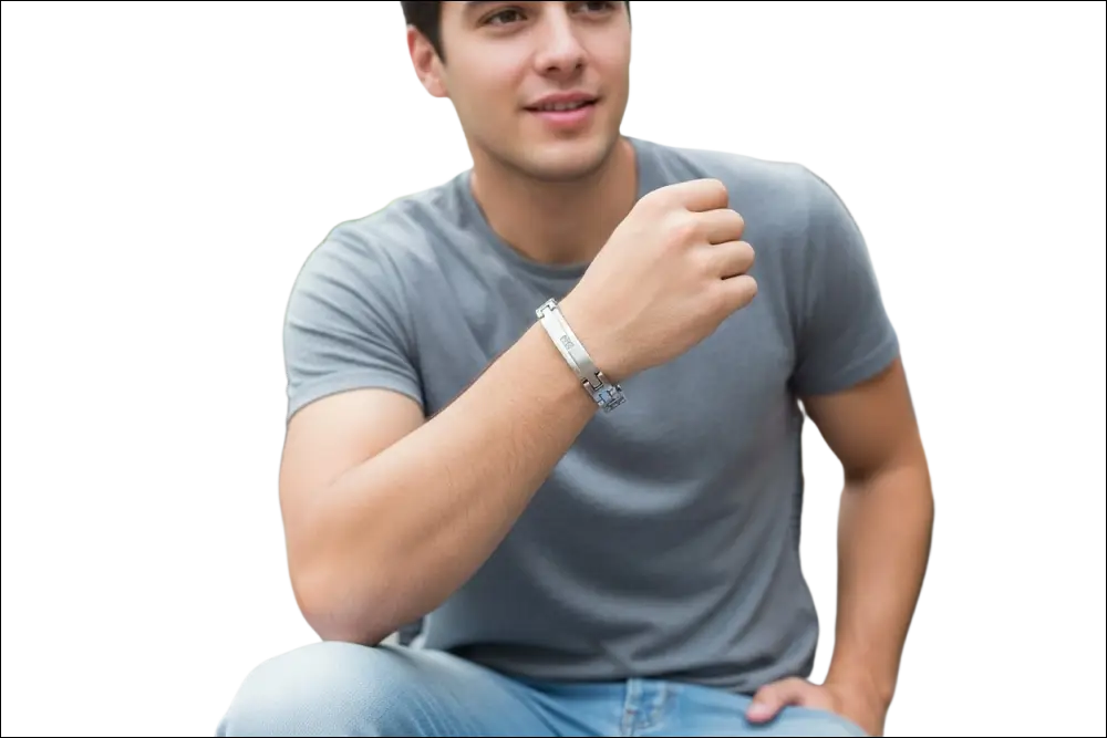 Bracciale uomo COMETE acciaio e diamanti Diamonds Label UBR 1112|bonini-gioielli