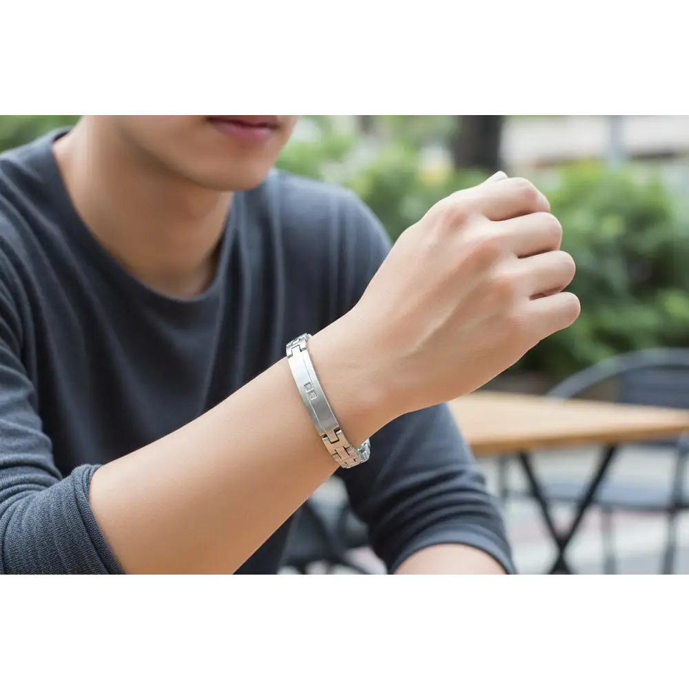 Bracciale Uomo COMETE Module con Diamanti|bonini-gioielli