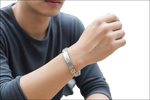 Bracciale uomo COMETE acciaio e diamanti Diamonds Label UBR 1112|bonini-gioielli