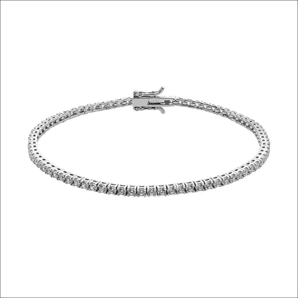 Bracciale Uomo COMETE Tennis Argento Zirconi Bianchi|bonini-gioielli