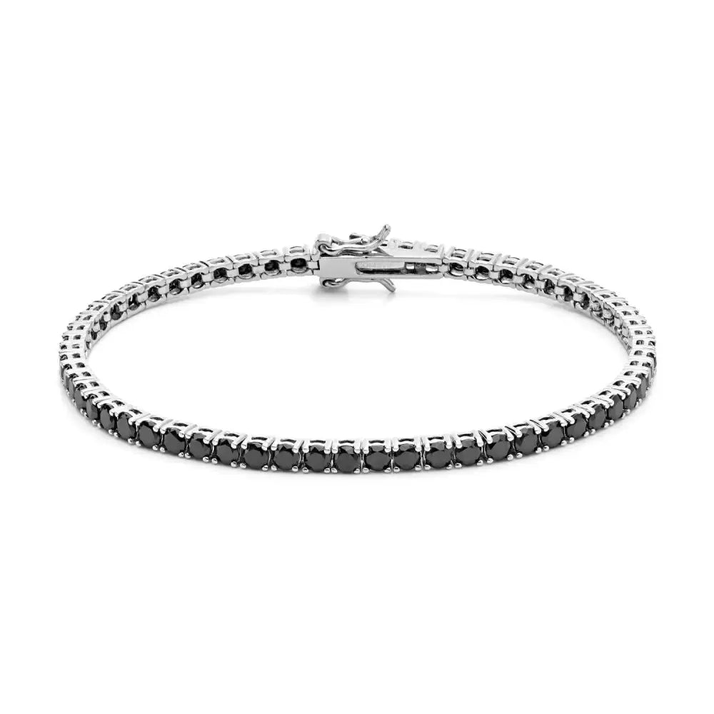 bracciale uomo comete tennis zirconi neri UBR 993|bonini-gioielli