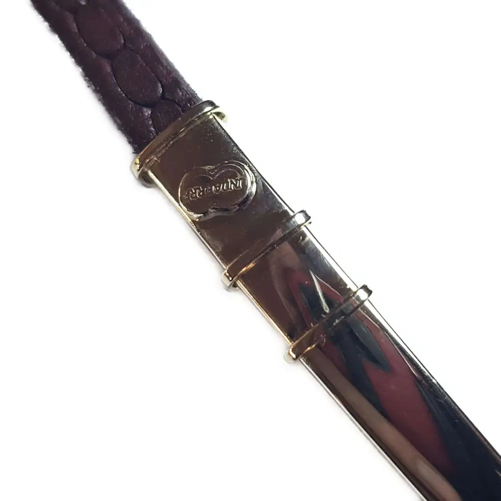 bracciale uomo oro giallo 750/1000 e cuoio UNOAERRE|bonini-gioielli